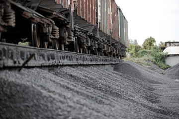 Coal mineral black cube stone