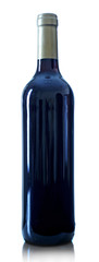 red wine bottle isolated on white background