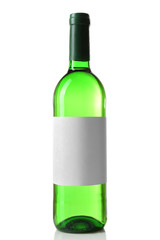 bottle of wine isolated on white background