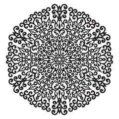 Hand drawing zentangle mandala element