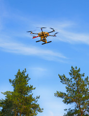 copter flying in the sky