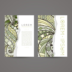 Set of vector design templates. Brochures in random colorful