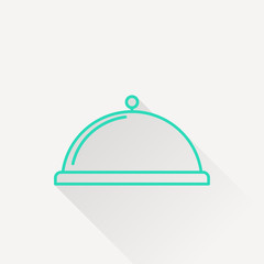 Food platter serving sign icon