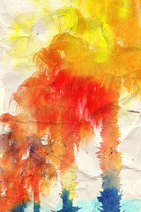 Obraz premium Beautiful watercolor palm trees