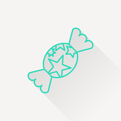 Candy with stars icon