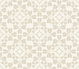 vector seamless pattern with clover leaves.