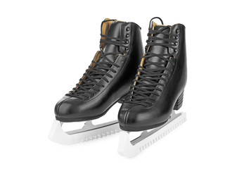 Black figure skates