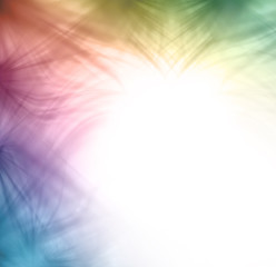 Wispy feathered rainbow colored edging border design - pastel colored feathery random pattern to...