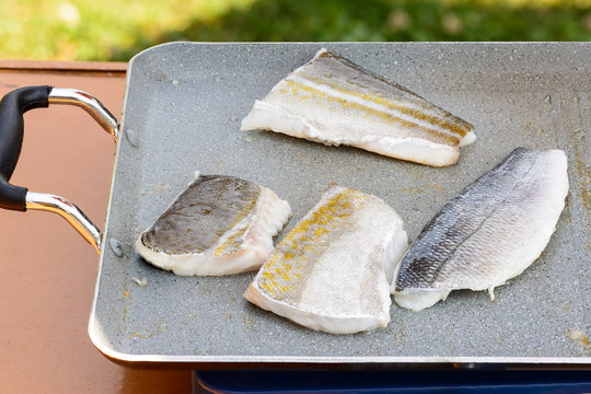 fillet sea bream and codfish