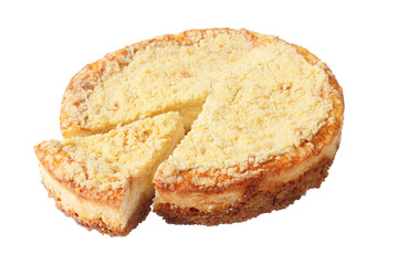 cheesecake with cut sector