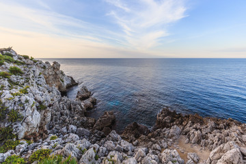 Fototapeta na wymiar Sicilian Coastline in the Evening