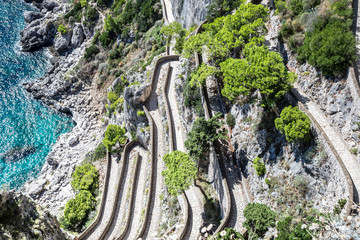 Capri island in  Italy