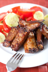 Baked pork ribs