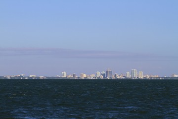 Naklejka premium Brickell Skyline