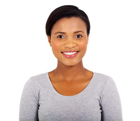 young afro american woman close up