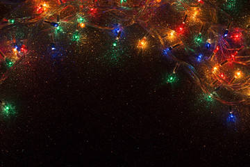 Christmas lights garland