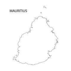 outline of Mauritius map