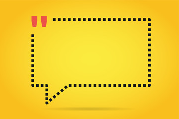 Quote blank template bubble empty design