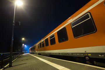 Naklejka premium german train at night