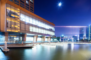 Fototapeta premium city hall of a modern city at night