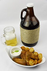 Beer Growler with Chicken