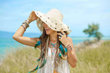 beautiful hippie girl