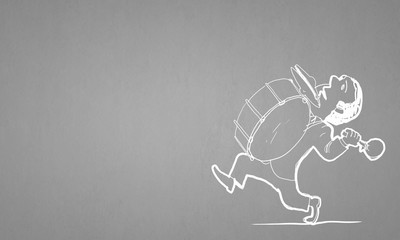 Fototapeta premium Cartoon funny man