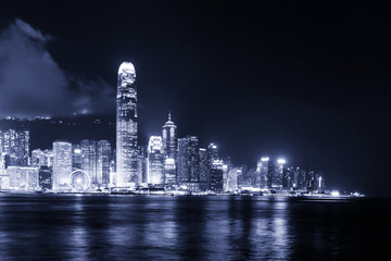 Fototapeta premium panorama of skyscrapers and a river