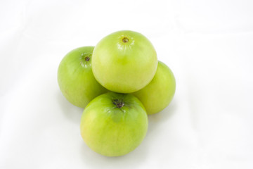 Fresh green Milk Jujub on white background