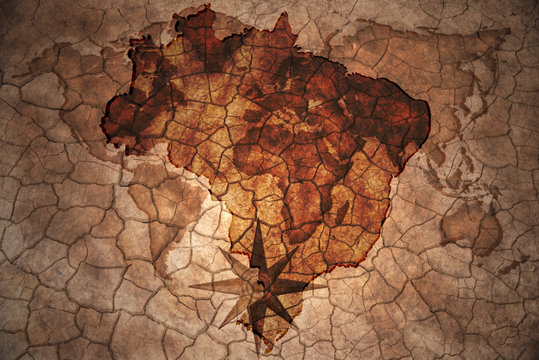 vintage brazil map
