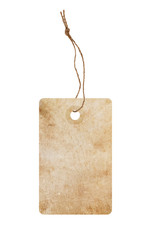 paper label isolated on white background