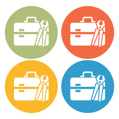 Construction suitcase icon