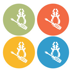 Screwdriver and pliers icon
