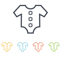 Baby clothing icon