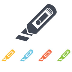 Construction knife icon