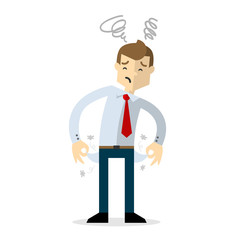 Vector of Businessman with empty pockets