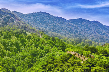 Obraz premium Not restoration view of Great Wall of China, section 