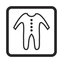 Baby clothing icon