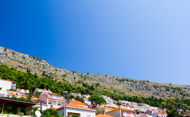Fototapeta na wymiar Hills over Dubrovnik