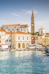 Panorama of beautiful Piran, Slovenia