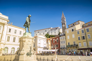 Panorama of beautiful Piran, Slovenia