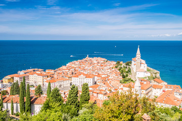 Panorama of beautiful Piran, Slovenia