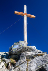 Fototapeta premium Cross on top of the hill Solisko, Slovakia