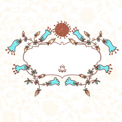 Color flowers, invitation. 