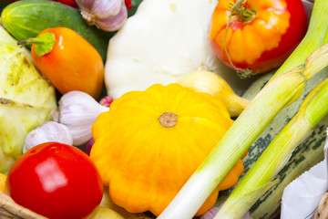 Vegetables in the basket

