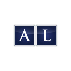 Letter Initial Logo AL