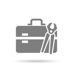 Construction suitcase icon
