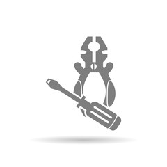 Screwdriver and pliers icon