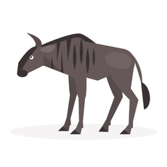Wildebeest. Vector Illustration