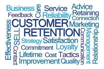 Fototapeta premium Customer Retention Word Cloud